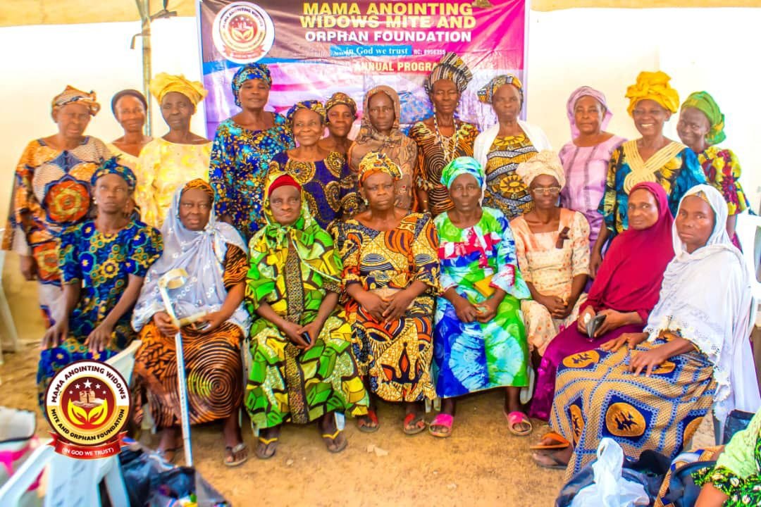 Women gathered together at a Mama Anointing Foundation community programme in Ibadan